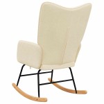 vidaXL Scaun balansoar, crem, material textil vidaXL Scaun balansoar, crem, material textil