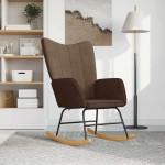 vidaXL Scaun balansoar, maro, material textil