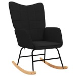 vidaXL Scaun balansoar, negru, material textil vidaXL Scaun balansoar, negru, material textil