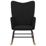 vidaXL Scaun balansoar, negru, material textil vidaXL Scaun balansoar, negru, material textil