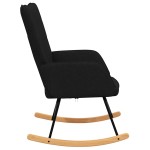 vidaXL Scaun balansoar, negru, material textil vidaXL Scaun balansoar, negru, material textil