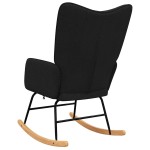 vidaXL Scaun balansoar, negru, material textil vidaXL Scaun balansoar, negru, material textil