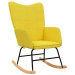 vidaXL Scaun balansoar, galben muștar, material textil vidaXL Scaun balansoar, galben muștar, material textil