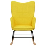 vidaXL Scaun balansoar, galben muștar, material textil vidaXL Scaun balansoar, galben muștar, material textil