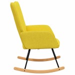 vidaXL Scaun balansoar, galben muștar, material textil vidaXL Scaun balansoar, galben muștar, material textil
