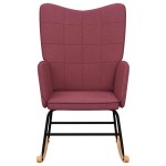 vidaXL Scaun balansoar, roșu vin, material textil