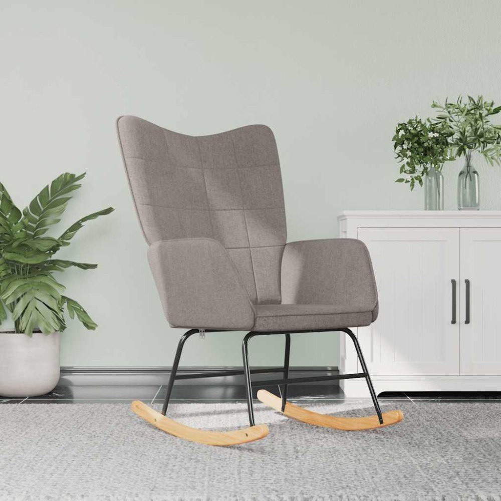 vidaXL Scaun balansoar, gri taupe, material textil