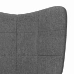 vidaXL Scaun balansoar cu taburet, gri închis, textil vidaXL Scaun balansoar cu taburet, gri închis, textil
