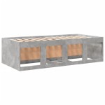 vidaXL Pat de zi cu sertare fără saltea, gri beton, 90x200 cm