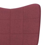 vidaXL Scaun balansoar cu taburet, roșu vin, textil