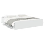 vidaXL Cadru de pat cu sertare alb 200x200 cm lemn prelucrat