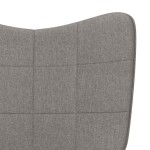 vidaXL Scaun balansoar cu taburet, gri taupe, textil vidaXL Scaun balansoar cu taburet, gri taupe, textil