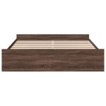vidaXL Cadru de pat cu sertare stejar maro 200x200 cm lemn prelucrat
