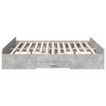 vidaXL Cadru de pat cu sertare, gri beton, 180x200 cm, lemn prelucrat vidaXL Cadru de pat cu sertare, gri beton, 180x200 cm, lemn prelucrat