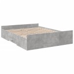 vidaXL Cadru de pat cu sertare, gri beton, 160x200 cm, lemn prelucrat vidaXL Cadru de pat cu sertare, gri beton, 160x200 cm, lemn prelucrat