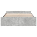 vidaXL Cadru de pat cu sertare, gri beton, 160x200 cm, lemn prelucrat vidaXL Cadru de pat cu sertare, gri beton, 160x200 cm, lemn prelucrat
