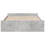 vidaXL Cadru de pat cu sertare, gri beton, 150x200 cm, lemn prelucrat vidaXL Cadru de pat cu sertare, gri beton, 150x200 cm, lemn prelucrat