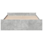 vidaXL Cadru de pat cu sertare, gri beton, 140x200 cm, lemn prelucrat vidaXL Cadru de pat cu sertare, gri beton, 140x200 cm, lemn prelucrat