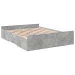 vidaXL Cadru de pat cu sertare, gri beton, 140x200 cm, lemn prelucrat vidaXL Cadru de pat cu sertare, gri beton, 140x200 cm, lemn prelucrat