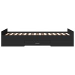 vidaXL Cadru de pat cu sertare, negru, 100x200 cm, lemn prelucrat vidaXL Cadru de pat cu sertare, negru, 100x200 cm, lemn prelucrat