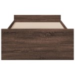 vidaXL Cadru de pat cu sertare stejar maro 75x190 cm lemn prelucrat