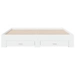 vidaXL Cadru de pat cu sertare, alb, 180x200 cm, lemn prelucrat vidaXL Cadru de pat cu sertare, alb, 180x200 cm, lemn prelucrat