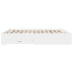vidaXL Cadru de pat cu sertare, alb, 180x200 cm, lemn prelucrat vidaXL Cadru de pat cu sertare, alb, 180x200 cm, lemn prelucrat