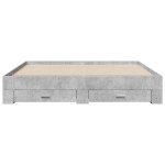 vidaXL Cadru de pat cu sertare, gri beton, 180x200 cm, lemn prelucrat vidaXL Cadru de pat cu sertare, gri beton, 180x200 cm, lemn prelucrat