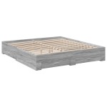 vidaXL Cadru de pat cu sertare gri sonoma 180x200 cm lemn prelucrat