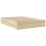 vidaXL Cadru de pat cu sertare stejar sonoma 150x200 cm lemn prelucrat