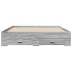 vidaXL Cadru de pat cu sertare gri sonoma 140x200 cm lemn prelucrat