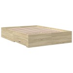 vidaXL Cadru de pat cu sertare stejar sonoma 120x200 cm lemn prelucrat vidaXL Cadru de pat cu sertare stejar sonoma 120x200 cm lemn prelucrat