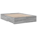 vidaXL Cadru de pat cu sertare gri sonoma 120x190 cm lemn prelucrat