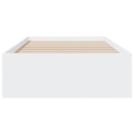 vidaXL Cadru de pat cu sertare, alb, 100x200 cm, lemn prelucrat vidaXL Cadru de pat cu sertare, alb, 100x200 cm, lemn prelucrat