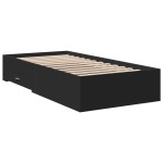 vidaXL Cadru de pat cu sertare, negru, 100x200 cm, lemn prelucrat vidaXL Cadru de pat cu sertare, negru, 100x200 cm, lemn prelucrat
