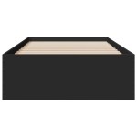 vidaXL Cadru de pat cu sertare, negru, 100x200 cm, lemn prelucrat vidaXL Cadru de pat cu sertare, negru, 100x200 cm, lemn prelucrat
