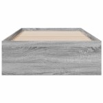vidaXL Cadru de pat cu sertare gri sonoma 100x200 cm lemn prelucrat