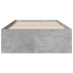 vidaXL Cadru de pat cu sertare, gri beton, 90x200 cm, lemn prelucrat vidaXL Cadru de pat cu sertare, gri beton, 90x200 cm, lemn prelucrat