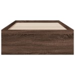vidaXL Cadru de pat cu sertare, stejar maro, 90x200 cm lemn prelucrat