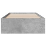 vidaXL Cadru de pat cu sertare, gri beton, 90x190 cm, lemn prelucrat vidaXL Cadru de pat cu sertare, gri beton, 90x190 cm, lemn prelucrat