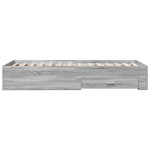 vidaXL Cadru de pat cu sertare gri sonoma 90x190 cm lemn prelucrat