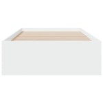 vidaXL Cadru de pat cu sertare, alb, 75x190 cm, lemn prelucrat vidaXL Cadru de pat cu sertare, alb, 75x190 cm, lemn prelucrat