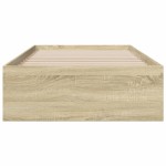 vidaXL Cadru de pat cu sertare stejar sonoma 75x190 cm lemn prelucrat