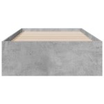 vidaXL Cadru de pat cu sertare, gri beton, 75x190 cm, lemn prelucrat vidaXL Cadru de pat cu sertare, gri beton, 75x190 cm, lemn prelucrat