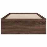 vidaXL Cadru de pat cu sertare stejar maro 75x190 cm lemn prelucrat
