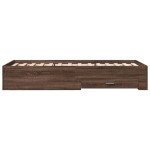 vidaXL Cadru de pat cu sertare stejar maro 75x190 cm lemn prelucrat