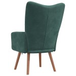 vidaXL Scaun de relaxare, verde închis, catifea