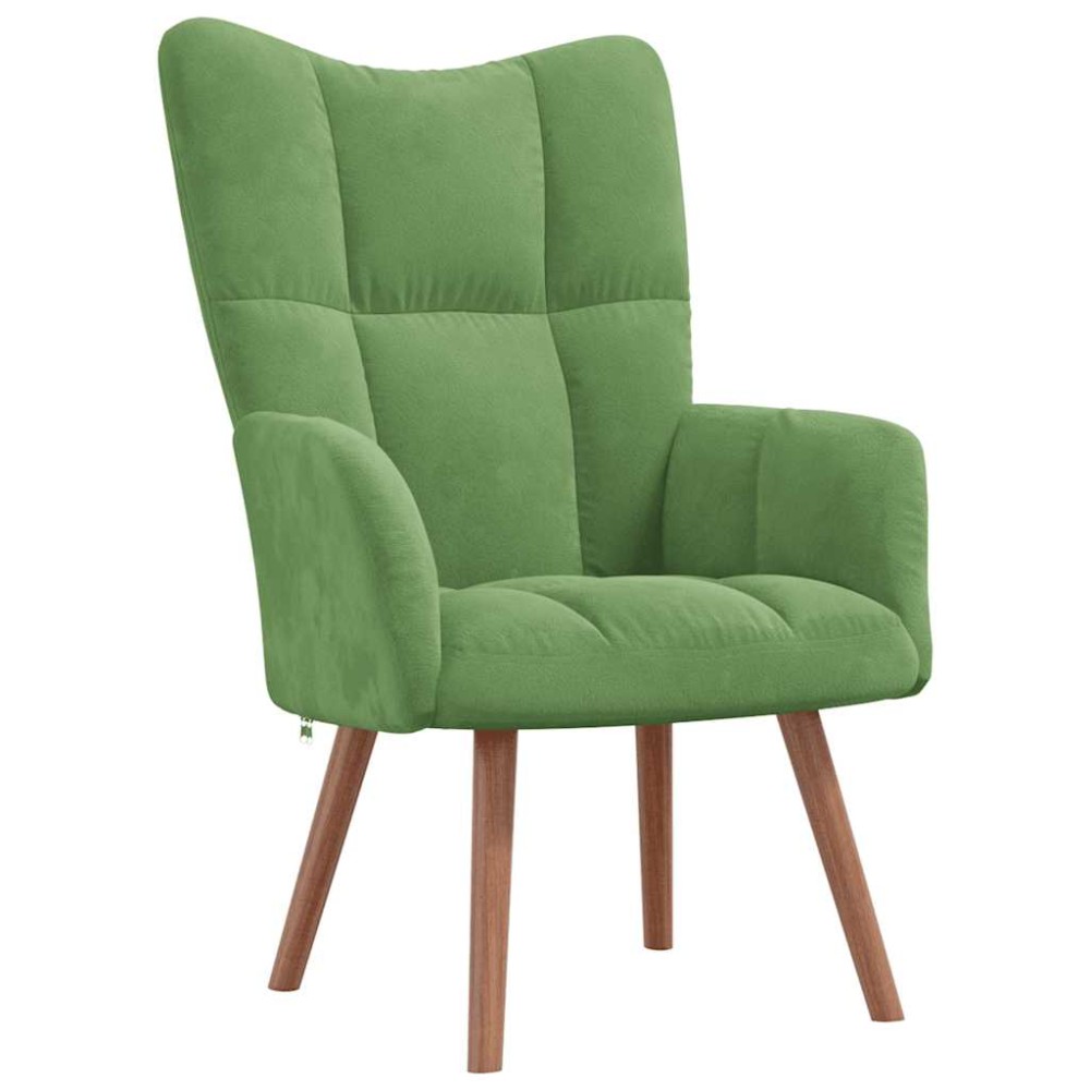 vidaXL Scaun de relaxare, verde deschis, catifea