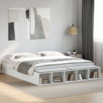 vidaXL Cadru de pat alb 180x200 cm din lemn prelucrat vidaXL Cadru de pat alb 180x200 cm din lemn prelucrat