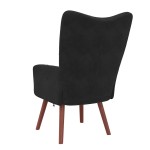 vidaXL Scaun de relaxare, negru, catifea